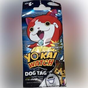🍄NEW Yo-Kai Watch Dog Tag Pack Collectible Chain Sticker Tattoo Sealed